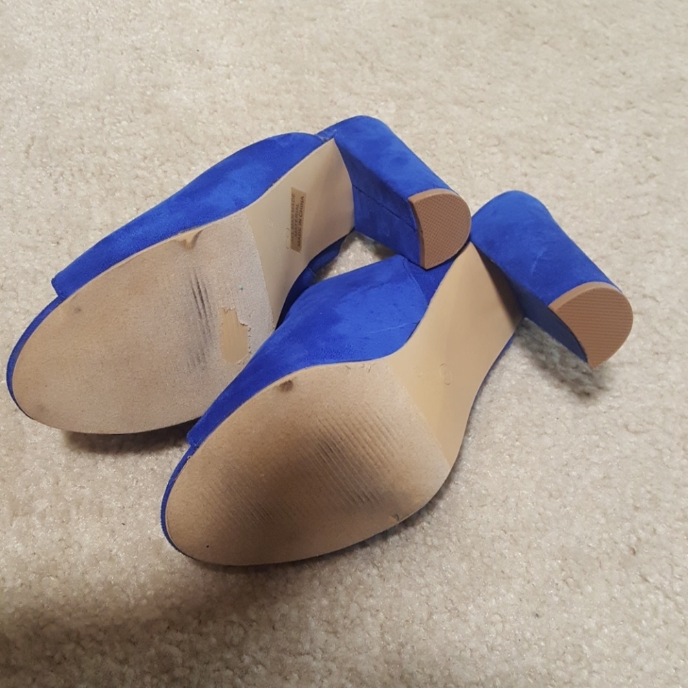 Hot kiss blue mule chunk heel - Picture 4 of 4